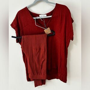 NEW RIVER + SKY Sundown Gemma Crop pants and  Downtown tee